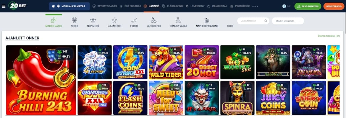 20Bet kaszinó