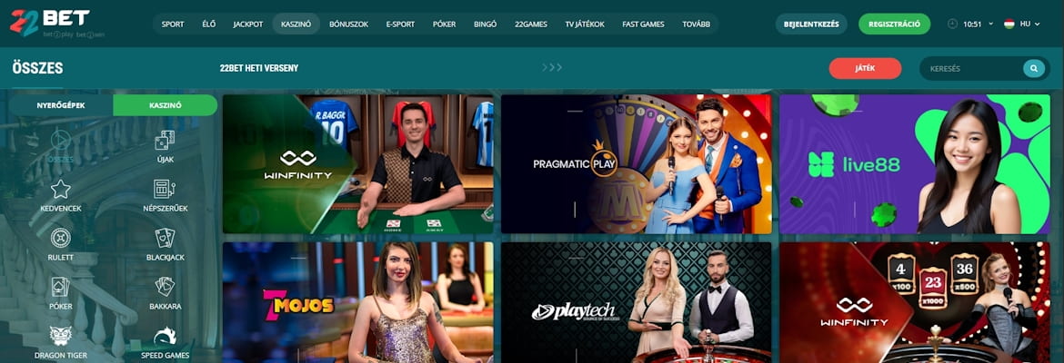 22Bet kaszinó