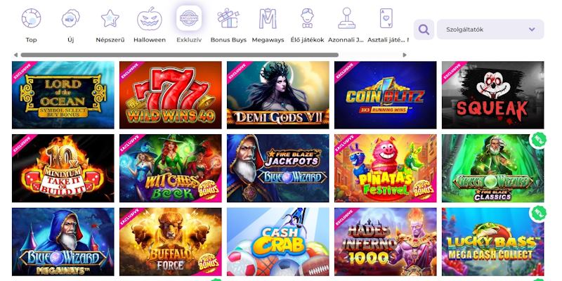 Alf Casino exkluzív játékok