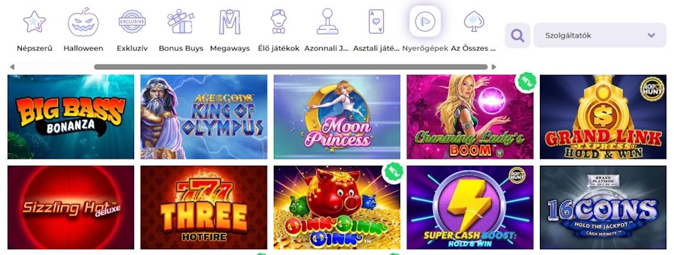 Alf Casino nyerőgépes játékok