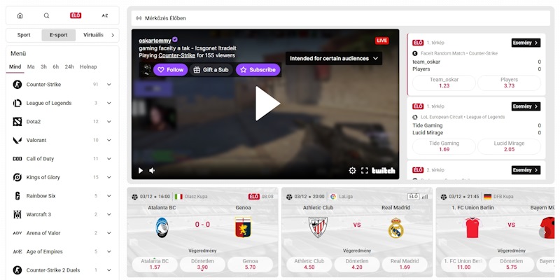Betista esport fogadások