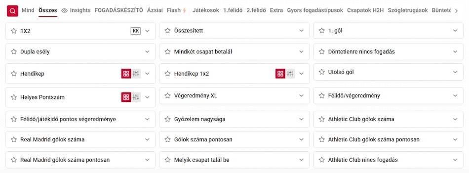 Betista fogadási piacok