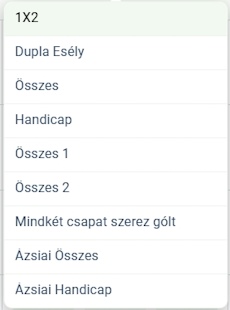 BetLabel fogadási piacok