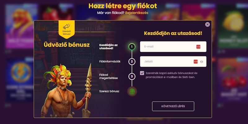 Bizzo kaszinó regisztráció