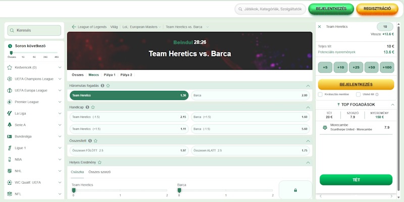Casinolo eSport fogadások