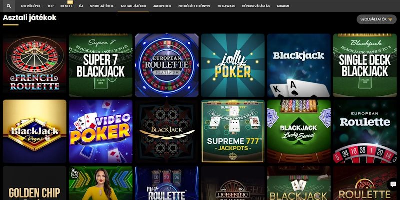 EmirBet kaszinó asztali játékok