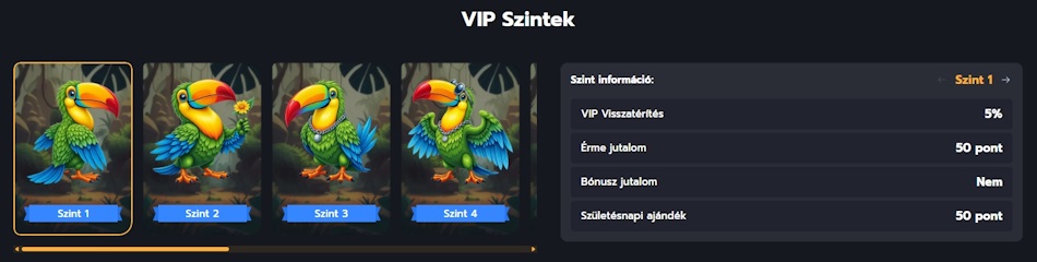 Flappy kaszinó VIP szintek
