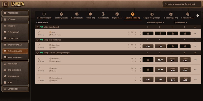 Lanista esport fogadások