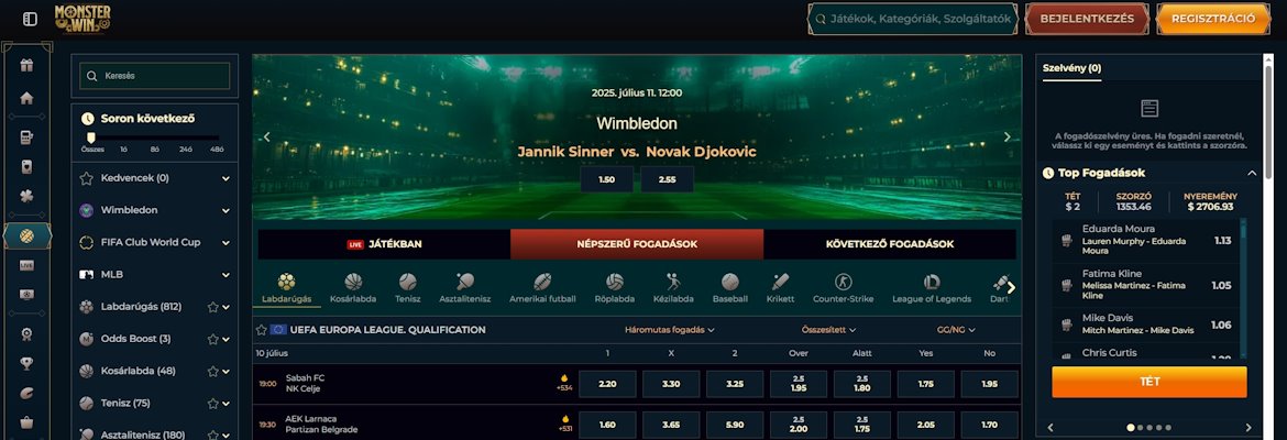 MonsterWin sportfogadás