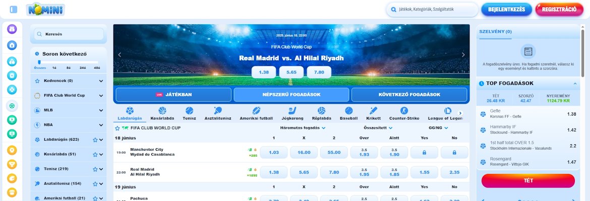 Nomini sportfogadás