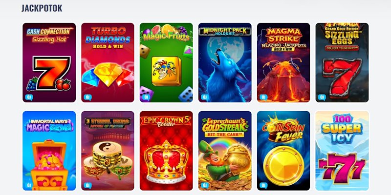 OhMySpins kaszinó jackpot játékok