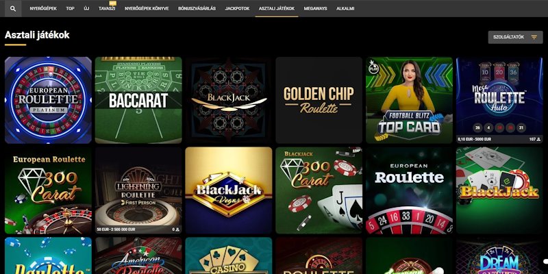 Olympusbet kaszinó asztali játékok