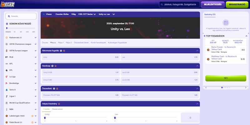 Spinbara eSport fogadások