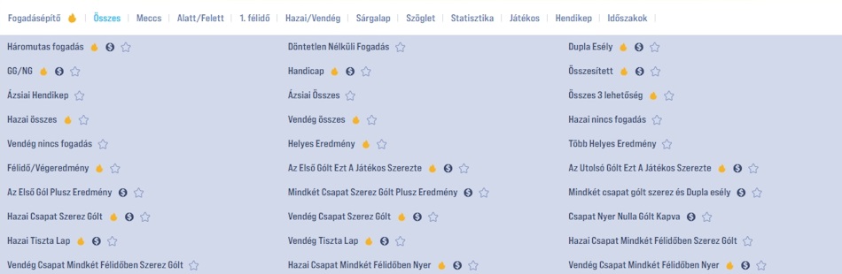 VegasHero fogadási piacok