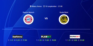 Foci Tippek: Bayern München - Bodö/Glimt 2026. szeptember 10. - Bajnokok Ligája