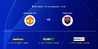 Foci Tippek: Manchester United - Sabah Baku 2026. szeptember 10. - Bajnokok Ligája