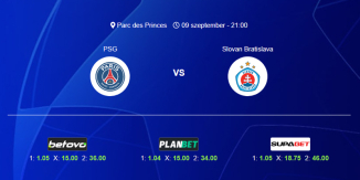 Foci Tippek: PSG - Slovan Bratislava 2026. szeptember 09. - Bajnokok Ligája