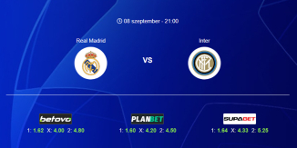 Foci Tippek: Real Madrid - Inter 2026. szeptember 08. - Bajnokok Ligája